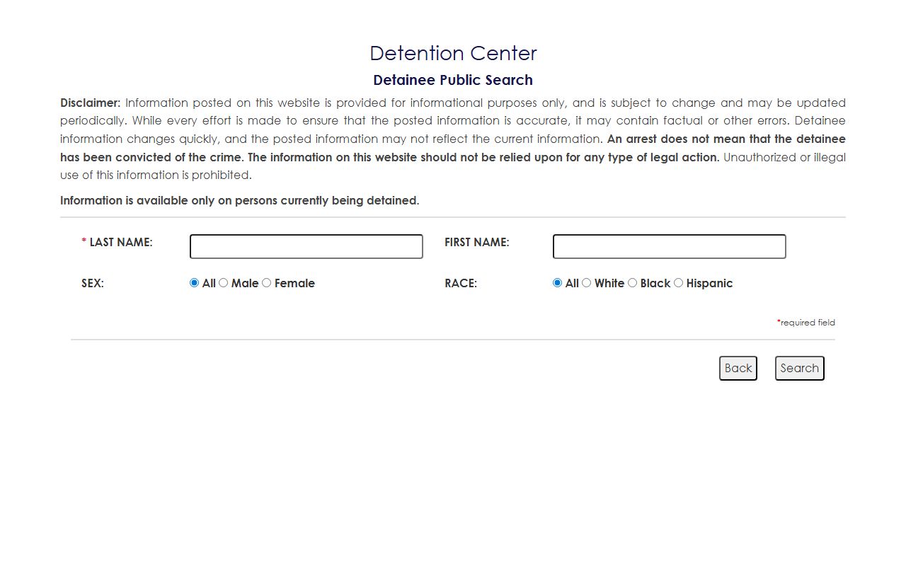 Aiken County inmate population current detainee search form